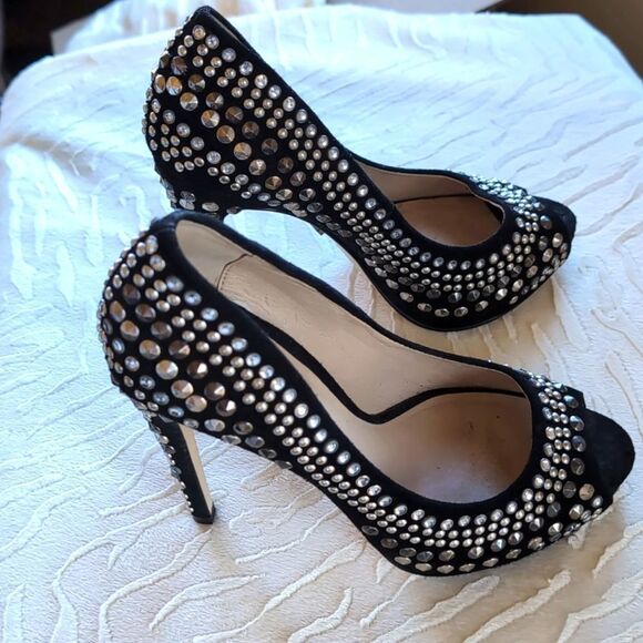 BEBE 💎 Annette  Jeweled And Studded Stilettos Size 6 - Picture 12 of 17